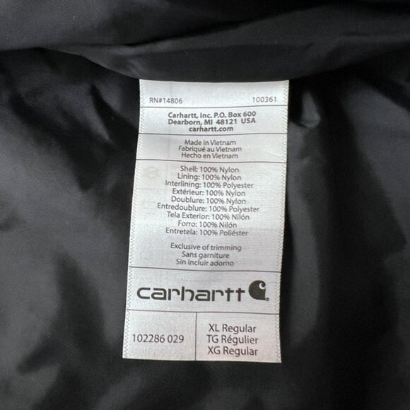 Carhartt Rain Defender Puffer Vest Mens XL Gray Don Julio 1942 Logo 102286 - Picture 8 of 14